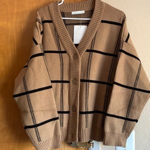 Oakfort Oversized Plaid Cardigan 